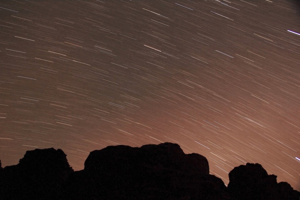 Wadi Rum: Attempt at clicking a star trail