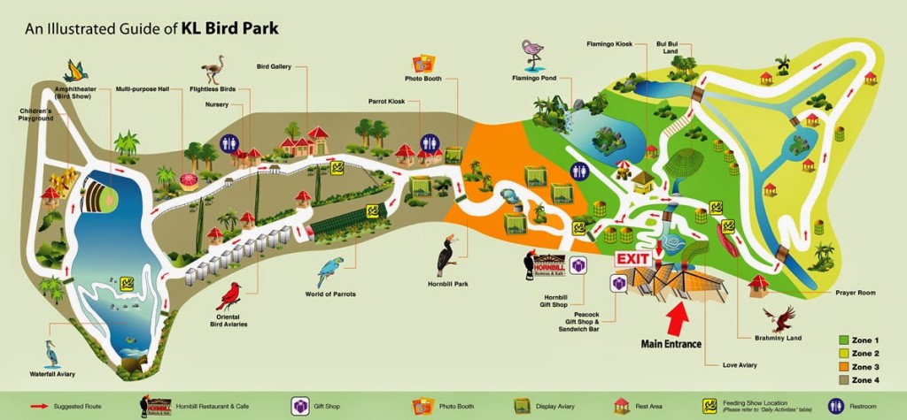 KL Bird Park - Map